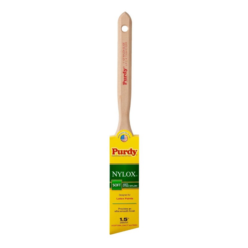 Purdy 144152215 Nylox Series Glide Angular Trim Paint Brush, 1.5 inch - Image 1